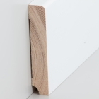 Massivholz Sockelleiste Modern White XXL | 100mm hoch | weiß