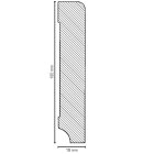 Massivholz Sockelleiste Modern White XXL | 100mm hoch | weiß