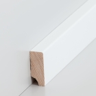 Massivholz Sockelleiste kubisch XL | 40mm hoch | weiß