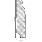 Massivholz Sockelleiste HH-Profil | Berliner Leiste | 80mm hoch | weiß