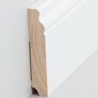 Massivholz Sockelleiste HH-Profil | Berliner Leiste | 100mm hoch | weiß