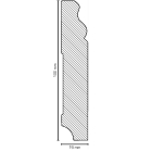 Massivholz Sockelleiste HH-Profil | Berliner Leiste | 100mm hoch | weiß