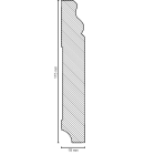 Massivholz Sockelleiste HH-Profil | Berliner Leiste | 115mm hoch | weiß