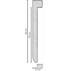 MDF Einfass-Sockelleiste kubisch | 86mm hoch | weiß