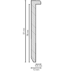 MDF Einfass-Sockelleiste Modern White | 81mm hoch | weiß