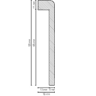 MDF Fliesen Abdeckleiste | 96mm hoch | weiß
