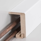 MDF Rohrabdeckleiste Modern White | 96mm hoch | weiß