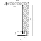 MDF Rohrabdeckleiste Modern White | 96mm hoch | weiß