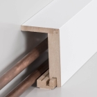 MDF Rohrabdeckleiste kubisch | 96mm hoch | weiß