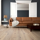 Skando Parkett - Eiche Whitewash 3213 | Landhausdiele | handgehobelt, gebürstet, gekalkt & weiß geölt