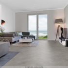 Joka Design 555 - Dark Concrete 5385 | Fischgrät-Optik | Klebe-Vinylboden