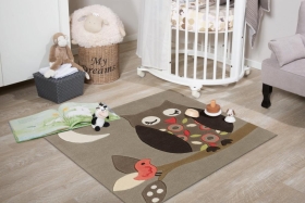 teppichWERK - Eule braun | Kinderteppich
