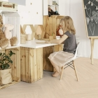 Gerflor Virtuo 55 Rigid Acoustic - Blomma Cream 1463HB | Fischgrät-Optik | Rigid-Klickvinyl