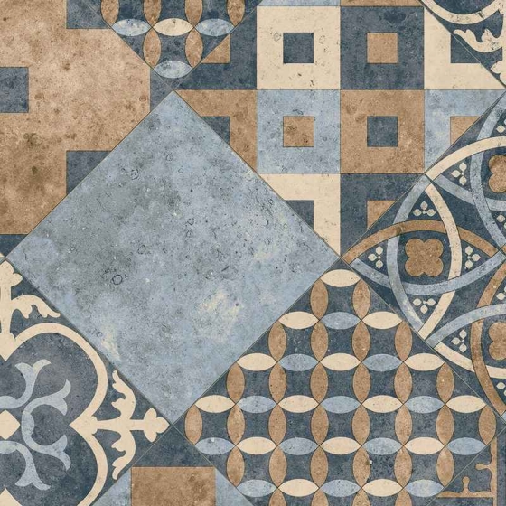 Tarkett Iconik 260 - Zaragoza Tile INDIGO 27124014 | Lieferform: Rolle | Breite: 3,00m