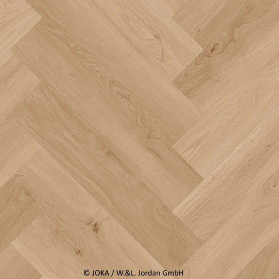 Joka Design 555 Wooden Styles Click - Oak Blond 704H | Fischgrät-Optik | Rigid-Klickvinyl