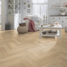 Wineo 400 XS - Plain Oak Beige DB281WXS | Fischgrät-Optik | Klebe-Vinylboden