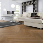 Wineo 400 XS - Balanced Oak Brown DB285WXS | Fischgrät-Optik | Klebe-Vinylboden