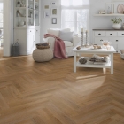 Wineo 400 XS - Balanced Oak Brown DB285WXS | Fischgrät-Optik | Klebe-Vinylboden