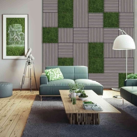 Skando Wall - Moos dunkelgrün | Echtmoos-Wandpaneel