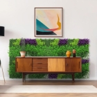 Skando Wall - Flora violett-grün | Kunstpflanzen-Wandpaneel