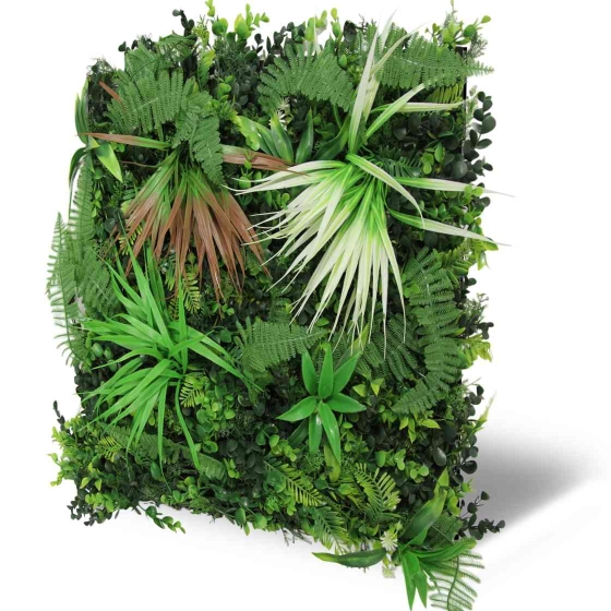 Skando Wall - Flora exotisch grün | Kunstpflanzen-Wandpaneel