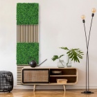 Skando Wall - Flora grasgrün dunkel | Kunstpflanzen-Wandpaneel