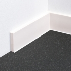 Kunststoff-Sockelleiste kubisch XL mit Dichtlippe | 80mm hoch | weiß