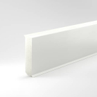 Kunststoff-Sockelleiste kubisch mit Dichtlippe | 60mm hoch | Farbe: Weiß