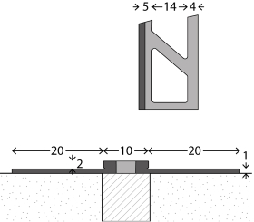 Aluminium-Dehnfugenprofil | für 2,0mm starke,...