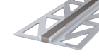 Aluminium-Dehnfugenprofil | für 3,0mm starke, verklebte Bodenbeläge | EPDM-Fuge grau