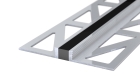 Aluminium-Dehnfugenprofil | für 4,5mm starke Bodenbeläge | EPDM-Fuge schwarz | 300cm