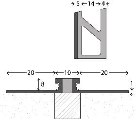 Aluminium-Dehnfugenprofil | für 6,0mm starke...