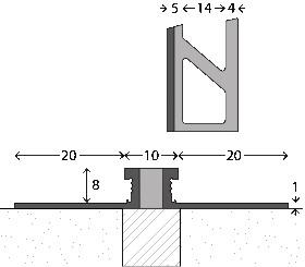 Aluminium-Dehnfugenprofil | für 8,0mm starke...