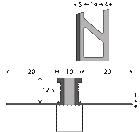 Aluminium-Dehnfugenprofil | für 12,5mm starke Bodenbeläge | EPDM-Fuge grau | 250cm