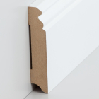 MDF Sockelleiste HH-Profil | Berliner Leiste | 96mm hoch | weiß