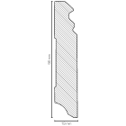 MDF Sockelleiste HH-Profil | Berliner Leiste | 96mm hoch | weiß