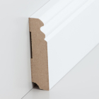 MDF Sockelleiste HH-Profil | Berliner Leiste | 80mm hoch | weiß