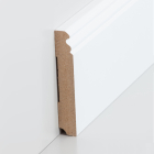 MDF Sockelleiste HH-Profil | Berliner Leiste | 115mm hoch | weiß