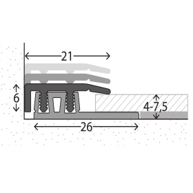 Profi-Design Abschlussprofil | für Aufbauhöhen...