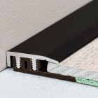 Profi-Design Abschlussprofil | für Aufbauhöhen von 4,0 - 7,5mm | 21mm breit | Edelstahl gebürstet