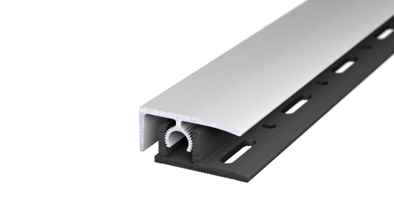 Profi-Tec Abschlussprofil | für Aufbauhöhen von 8 - 14mm | 26mm breit | silber | 100cm