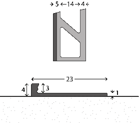 Abschlussprofil aus Aluminium | für 2,5 - 3,0mm...