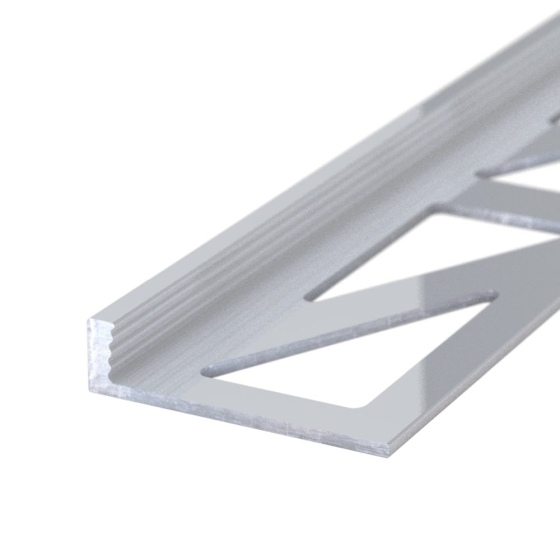 Abschlussprofil aus Aluminium | für 4,0 - 4,5mm starke, verklebte Bodenbeläge | Aluminium natur