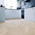 Anaturo Parkett - Eiche Johanna | Fischgrät Natur | mattweiß lackiert