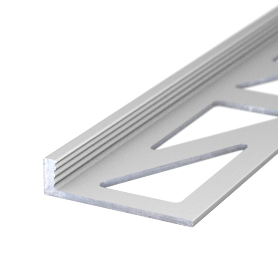 Abschlussprofil aus Aluminium | für 4,0 - 4,5mm starke, verklebte Bodenbeläge | silber | 2,50m
