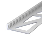 Abschlussprofil aus Aluminium | für 4,0 - 4,5mm starke, verklebte Bodenbeläge | silber | 2,50m