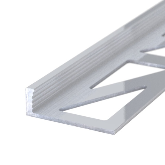 Abschlussprofil aus Aluminium | für 6mm starke, verklebte Bodenbeläge | Aluminium natur