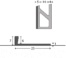 Abschlussprofil aus Aluminium | für 6mm starke,...