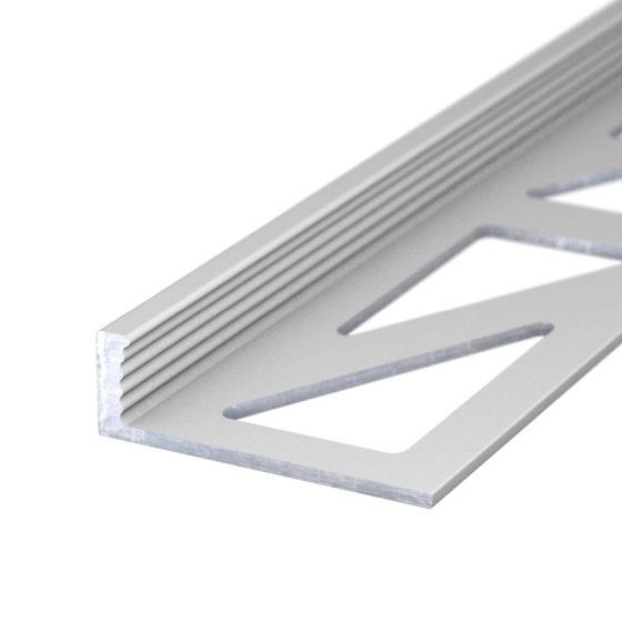 Abschlussprofil aus Aluminium | für 6mm starke, verklebte Bodenbeläge | silber