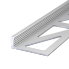 Abschlussprofil aus Aluminium | für 6mm starke, verklebte Bodenbeläge | silber